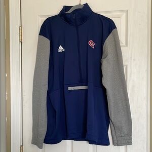 Adidas Montreal Canadiens Hockey 1/4 Zip Pullover Jacket Mens 2XL Blue Logo
